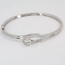Load image into Gallery viewer, 18K Solid White Gold Diamond Bangle 0.71 CT
