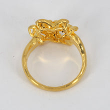 Load image into Gallery viewer, 24K Solid Yellow Gold Women Flower Ring Band 7.1 Grams
