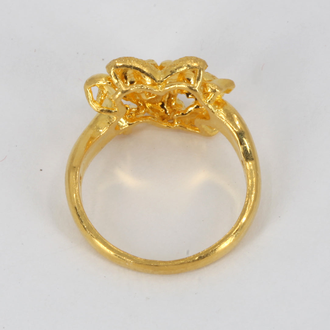 18k-24k Solid Yellow Gold Round Ring/ Thin 24k Gold Ring Stopper