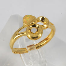 Load image into Gallery viewer, 24K Solid Yellow Gold Women Design Adjustable Ring Band 3.8 Grams
