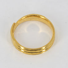 Load image into Gallery viewer, 24K Solid Yellow Gold Men Women Design Adjustable Ring Band 4.5 Grams
