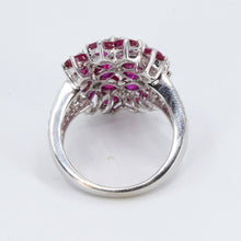 Load image into Gallery viewer, 18K White Gold Diamond Women Ruby Ring D0.61CT
