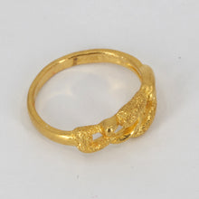 Load image into Gallery viewer, 24K Solid Yellow Gold Women Heart Ring Band 3.7 Grams
