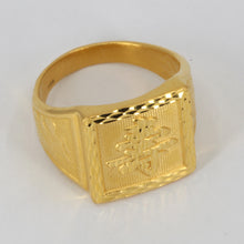 Load image into Gallery viewer, 24K Solid Yellow Gold Men longevity Ring Band 5.1 Grams
