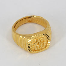 Load image into Gallery viewer, 24K Solid Yellow Gold Men Blessing Adjustable Ring Band 11.5 Grams
