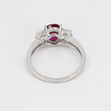 Load image into Gallery viewer, 18K White Gold Women Diamond Ruby Ring R2.03CT D0.67CT
