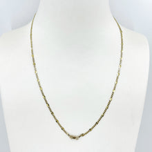 Load image into Gallery viewer, 14K Solid Yellow Gold Flat Design Cuban Link Leaf Chain 18&quot; 3.2 Grams
