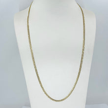 Load image into Gallery viewer, 14K Solid Yellow Gold Stone Cut Cuban Link Chain 24&quot; 7.2 Grams
