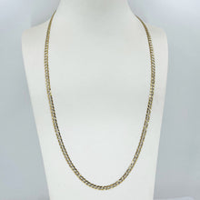 Load image into Gallery viewer, 14K Solid Yellow Gold Stone Cut Cuban Link Chain 24&quot; 9.8 Grams
