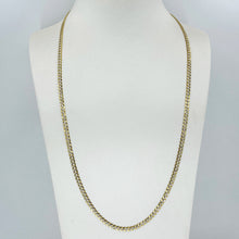 Load image into Gallery viewer, 14K Solid Yellow Gold Stone Cut Cuban Link Chain 24&quot; 9.4 Grams
