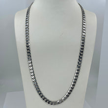 Load image into Gallery viewer, 18K Solid White Gold Cuban Link Chain 24&quot; 52.3 Grams
