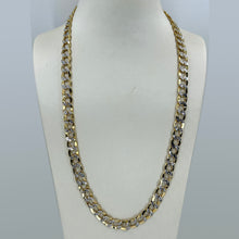 Load image into Gallery viewer, 14K Solid Two Tone Yellow Gold Flat Cuban Link Hollow Chain 24&quot; 36.7 Grams
