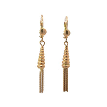 Load image into Gallery viewer, 14K Solid Yellow Gold Spiral Dangle Earrings
