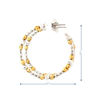 Load image into Gallery viewer, 14K Solid Gold Two Tone Hoop Earrings
