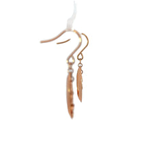 將圖片載入圖庫檢視器 18K Solid Rose Gold Filigree Dangle Earrings
