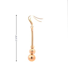 將圖片載入圖庫檢視器 18K Solid Rose Gold Ball Drop Dangle Earrings
