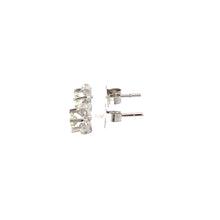 Load image into Gallery viewer, 14K Solid White Gold Diamond Stud Earrings D0.28 CT
