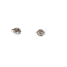 將圖片載入圖庫檢視器 14K Solid White Gold Diamond Stud Earrings D0.28 CT
