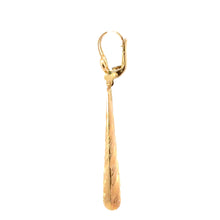 Load image into Gallery viewer, 14K Solid Yellow Gold Elongated Drop Earrings
