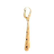 Load image into Gallery viewer, 14K Solid Yellow Gold Elongated Drop Earrings
