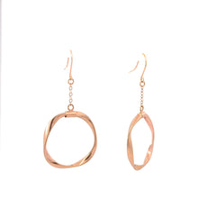 將圖片載入圖庫檢視器 18K Solid Rose Gold Twisted Hoop Earrings
