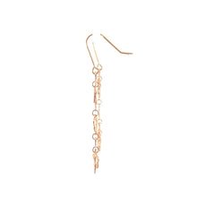 將圖片載入圖庫檢視器 18K Solid Rose Gold Cascading Floral Hoop Earrings
