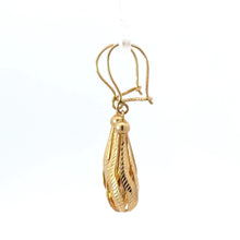 Load image into Gallery viewer, 14K Solid Gold Teardrop Hoop Earrings
