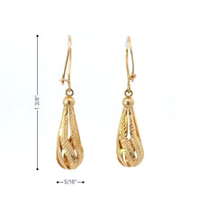 Load image into Gallery viewer, 14K Solid Gold Teardrop Hoop Earrings
