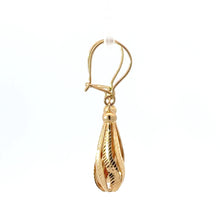 Load image into Gallery viewer, 14K Solid Gold Teardrop Hoop Earrings
