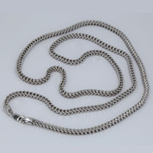 Load image into Gallery viewer, 14K Solid White Gold Square Box Link Chain 35.5&quot; 43.4 Grams
