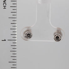 將圖片載入圖庫檢視器 14K Solid White Gold Diamond Stud Earrings D0.24 CT
