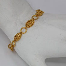 Load image into Gallery viewer, 24K Solid Yellow Gold Oval Design Adjustable Bracelet 8.1 Grams
