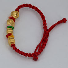 Load image into Gallery viewer, 24K Solid Yellow Gold Smart Clever Kids Red Bracelet 2.59 Grams
