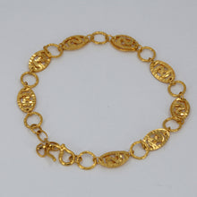 Load image into Gallery viewer, 24K Solid Yellow Gold Oval Design Adjustable Bracelet 8.1 Grams
