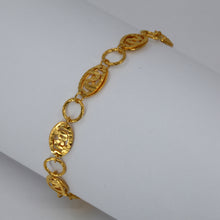 Load image into Gallery viewer, 24K Solid Yellow Gold Oval Design Adjustable Bracelet 8.1 Grams
