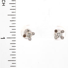 將圖片載入圖庫檢視器 18K Solid White Gold Diamond Stud Earrings D0.45 CT
