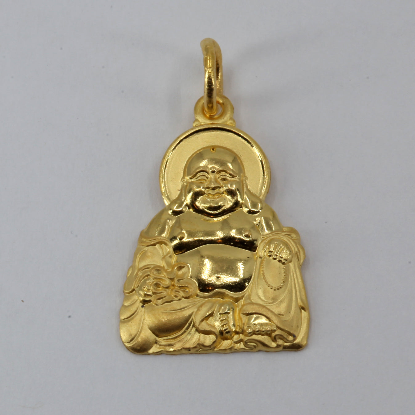 24K Solid Yellow Gold Buddha Pendant 3.5 Grams