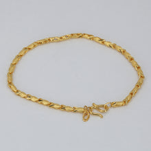 Load image into Gallery viewer, 24K Solid Yellow Gold Design Link Adjustable Bracelet 5.4 Grams
