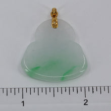 Load image into Gallery viewer, 14K Solid Yellow Gold Buddha Jade Pendant 5.9 Grams
