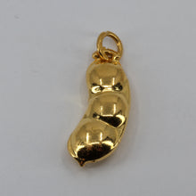 Load image into Gallery viewer, 24K Solid Yellow Gold Puffy Pea Hollow Pendant 2.6 Grams
