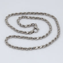 Load image into Gallery viewer, 14K Solid White Gold Rope Chain 18&quot; 29 Grams
