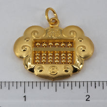 Load image into Gallery viewer, 24K Solid Yellow Gold Moveable Beads Abacus Pendant Charm 8.3 Grams
