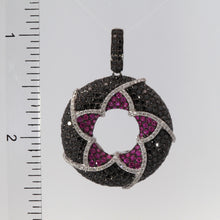 將圖片載入圖庫檢視器 18K White Gold Diamond Ruby Pendant R0.63CT D2.60CT
