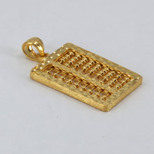 將圖片載入圖庫檢視器 24K Solid Yellow Gold Moveable Beads Abacus Pendant Charm 5.8 Grams
