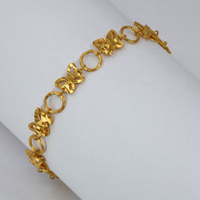 Load image into Gallery viewer, 24K Solid Yellow Gold Butterfly Adjustable Bracelet 9.1 Grams
