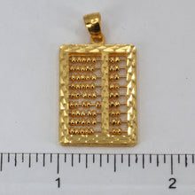 Load image into Gallery viewer, 24K Solid Yellow Gold Moveable Beads Abacus Pendant Charm 5.8 Grams

