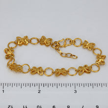 Load image into Gallery viewer, 24K Solid Yellow Gold Butterfly Adjustable Bracelet 9.1 Grams

