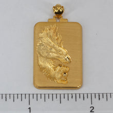 將圖片載入圖庫檢視器 24K Solid Yellow Gold Eagle Rectangular Pendant Charm 8.08 Grams
