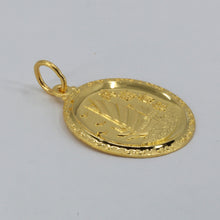 Load image into Gallery viewer, 24K Solid Yellow Gold Round Sailboat Pendant 5.3 Grams
