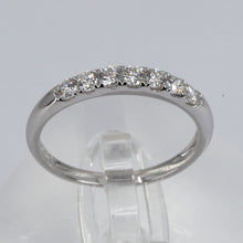 將圖片載入圖庫檢視器 18K Solid White Gold Diamond Ring Band D0.45 CT
